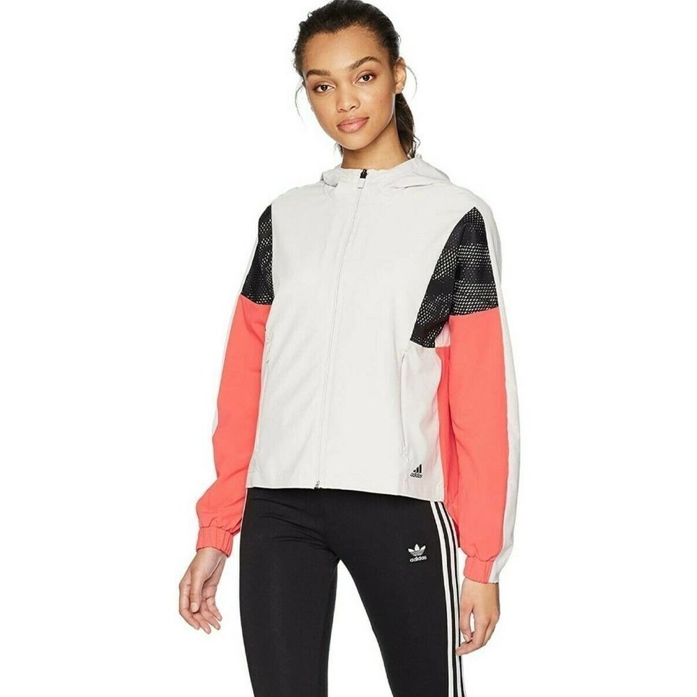 Adidas Chalk Coral Sport ID Wind Jacket